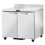 True TWT-36-HC~SPEC3 - Work Top Refrigerator, two-section, (2) solid doors, (4) shelves